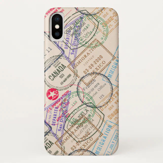 Passport Stamps Travel CaseMate iPhone Case Zazzle
