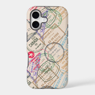 Passport Stamps Travel iPhone 17 Case
