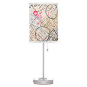 Passport Stamps Travel Table Lamp (Left)