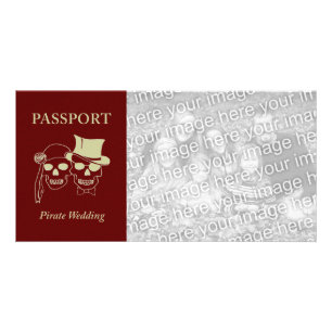 passport to a pirate wedding card