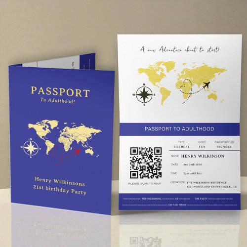 Passport to Adulthood Blue 21st birthday