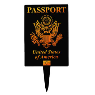 PASSPORT(USA) CAKE TOPPER