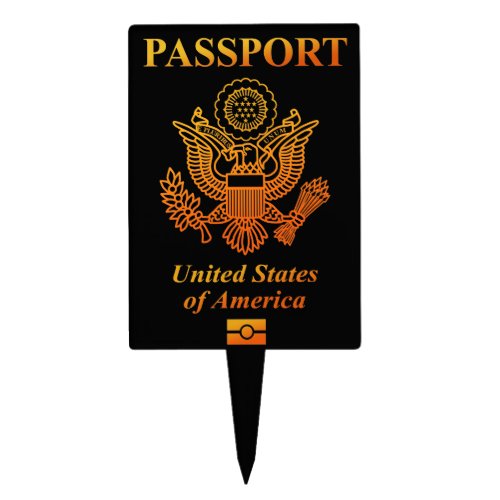 PASSPORTUSA CAKE TOPPER