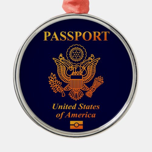 PASSPORTUSA METAL ORNAMENT