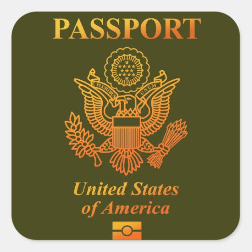 PASSPORTUSA SQUARE STICKER