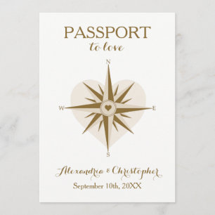 Passport Wedding Invite - Destination Travel Theme