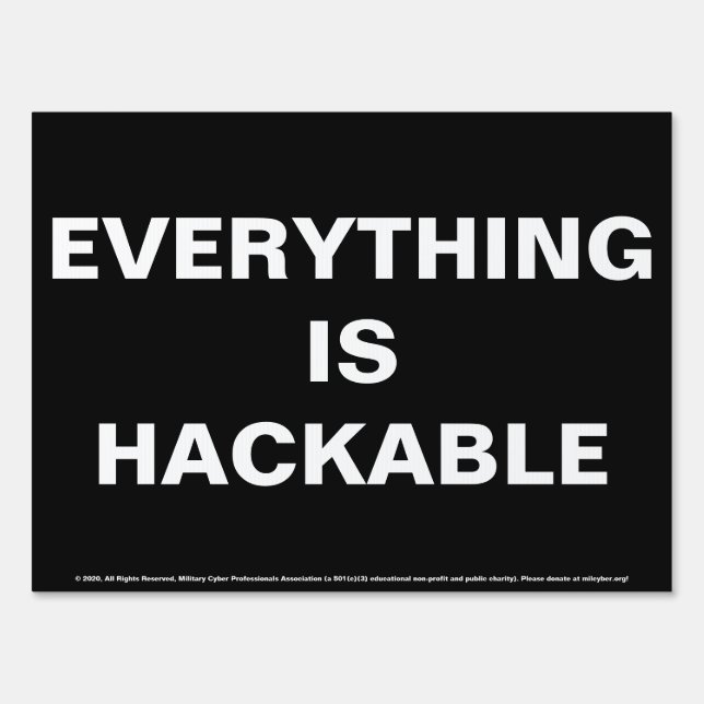 Password Hackable Yard Sign (Back)