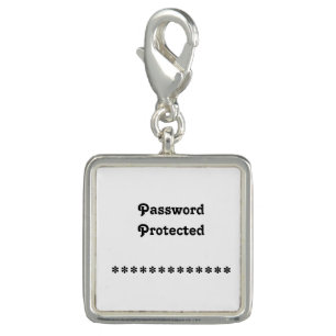Password Protected Zipper Pull Charm