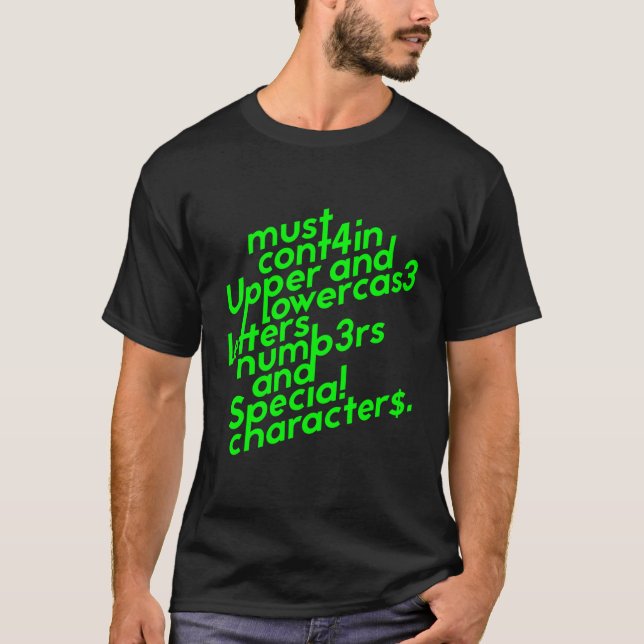 Password Requirements T-Shirt (Front)