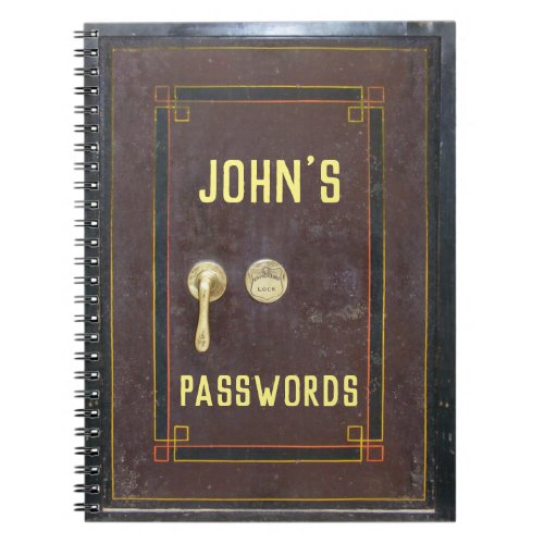 Password safe notebook