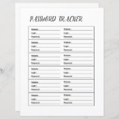 PASSWORD TRACKER (Front/Back)