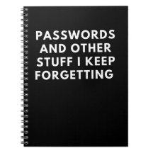 Passwords and other stuff journal, notebook