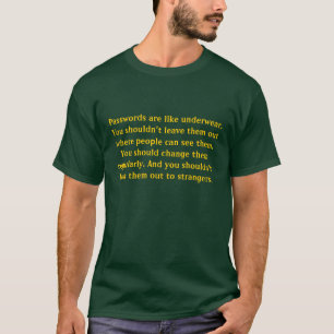 Passwords are like underwear. T-Shirt