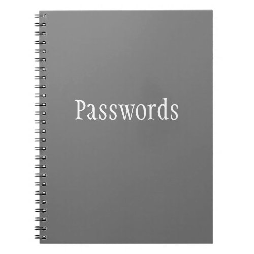 Passwords Notebook