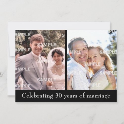 Past and Present 30th Anniversary Invitation