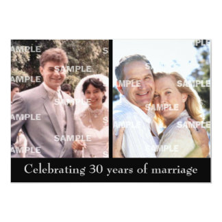 Past and Present 30th Anniversary Invitation
