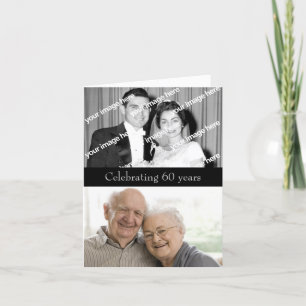 Past and Present Diamond Anniversary Invitation