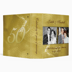 Past and Present Golden (50th) Anniversary 2" 3 Ring Binder