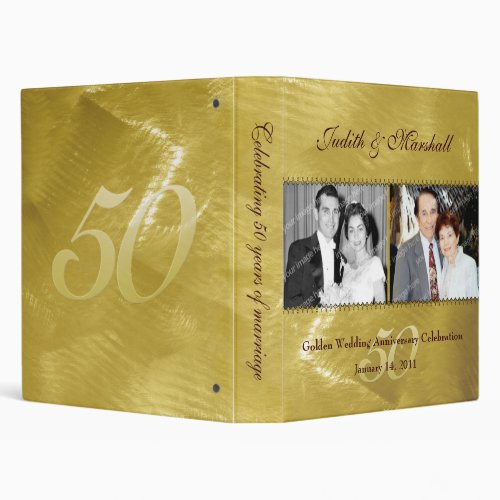 Past and Present Golden 50th Anniversary Binder