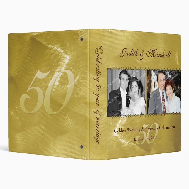 Past and Present Golden (50th) Anniversary Binder (Background)