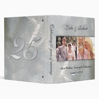 Past And Present Silver (25th) Anniversary Binder by starstreamdesign at Zazzle