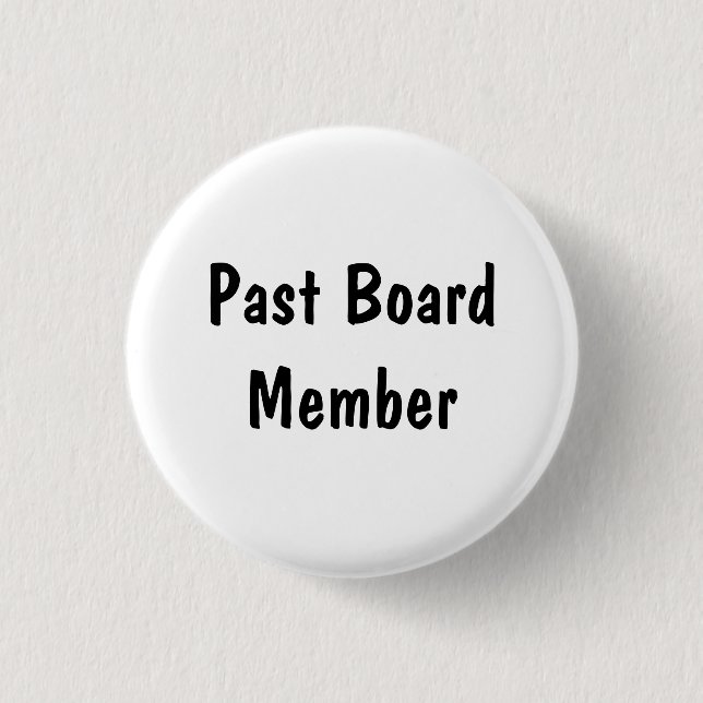 Past Board Member Pinback Button (Front)