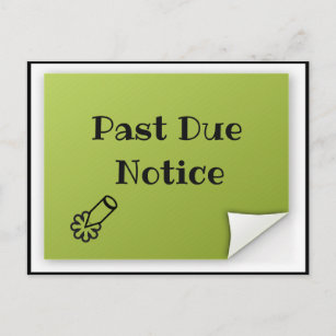 Past Due Notice Postcard