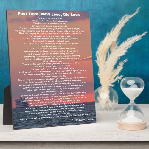 Past Love New Love Old Love Poem Ocean Ship Plaque