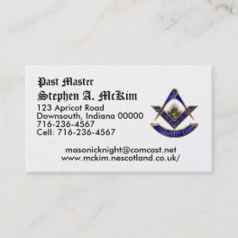 Past Master Business Card