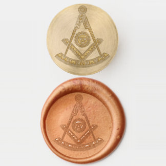 Past Master Freemason Masonic Lodge Symbol Compass Wax Seal Stamp