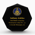 Past Master Freemason Master Mason Lodge Masonry Acrylic Award<br><div class="desc">Past Master,  Freemason,  Master Mason,  black,  lodge,  acrylic award.</div>