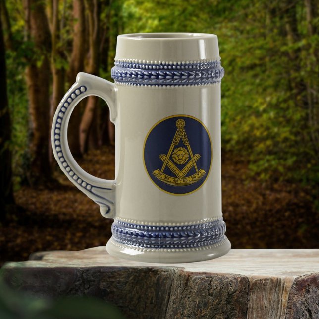 Past Master Freemason Square and Compass Masonic  Beer Stein (Creator Uploaded)