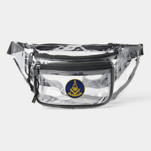 Past Master Freemason Square and Compass Masonic  Clear Fanny Pack