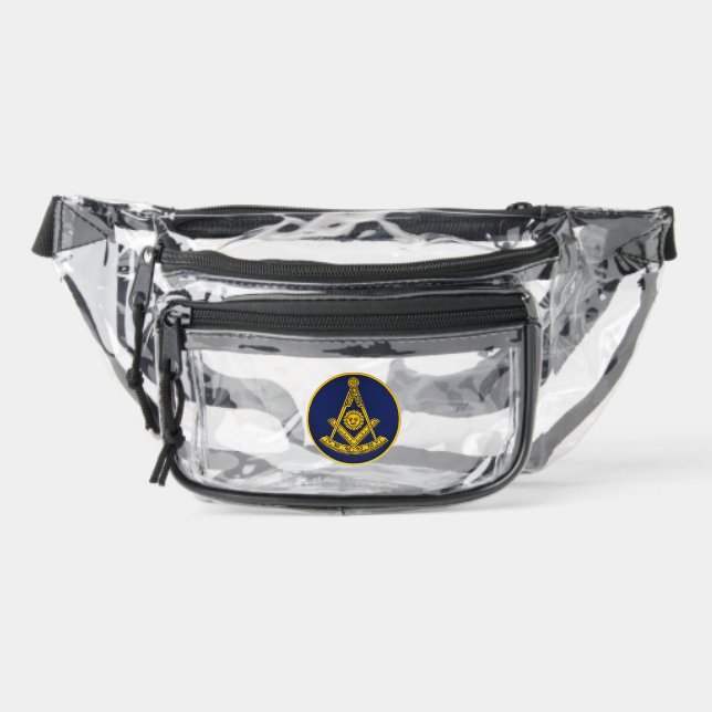 Past Master Freemason Square and Compass Masonic  Clear Fanny Pack (Front)