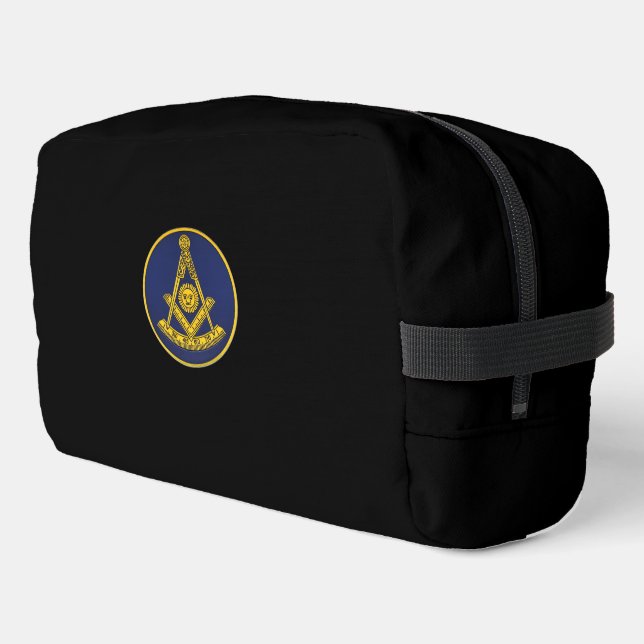 Past Master Freemason Square and Compass Masonic  Dopp Kit (Left Corner)