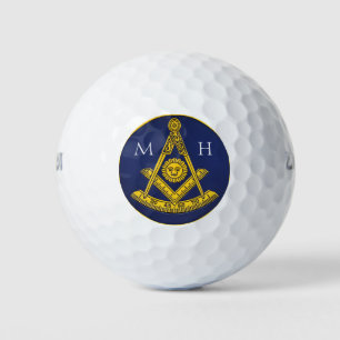 Past Master Freemason Square and Compass Masonic Golf Balls