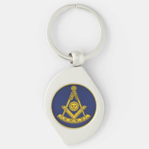 Past Master Freemason Square and Compass Masonic Keychain
