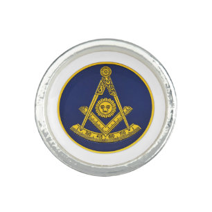 Past Master Freemason Square and Compass Masonic Ring
