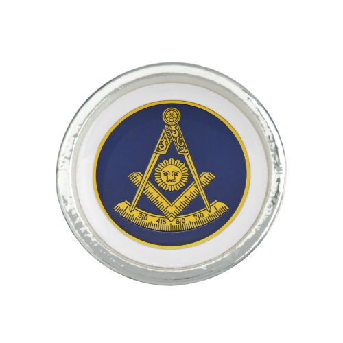 Past Master Freemason Square and Compass Masonic  Ring