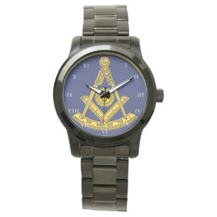 Past Master Freemason Square and Compass Masonic Watch