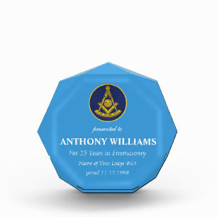 Past Master Freemasonry Freemason Masonic Acrylic Award