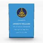 Past Master Freemasonry Freemason Masonic Blue Acrylic Award<br><div class="desc">25 years of Freemasonry,  past Master,  blue,  Masonic,  freemason acrylic award.</div>