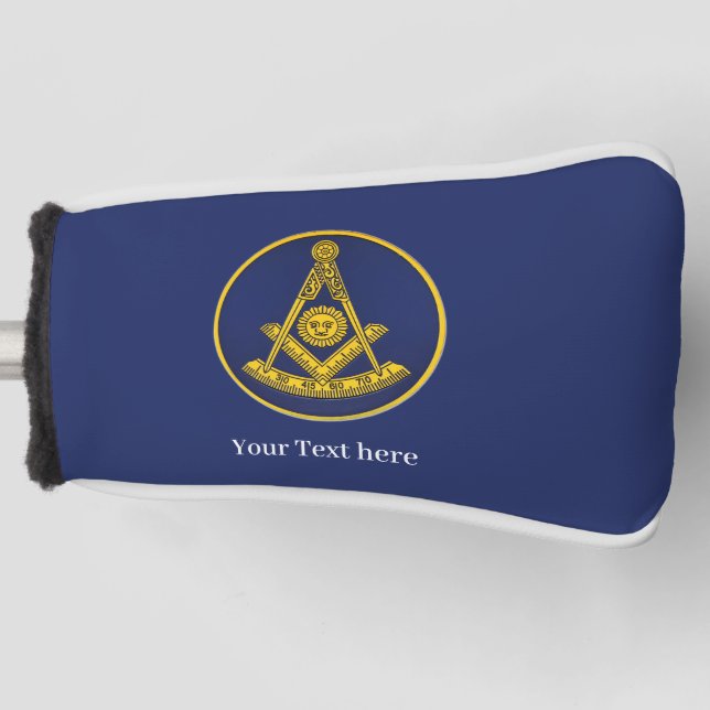Past Master Lodge Freemason Masonry Masonic Golf Head Cover (Front)