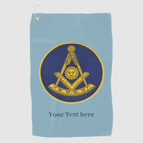 Past Master Lodge Freemason Masonry Masonic Golf Towel