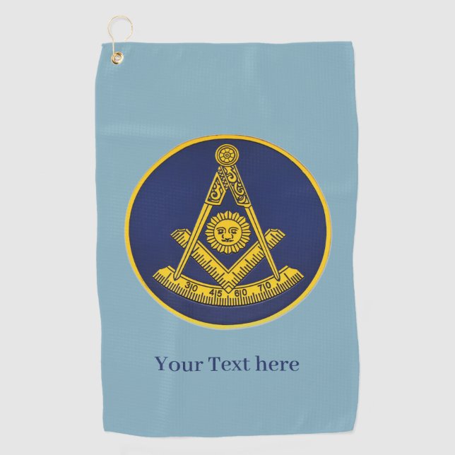 Past Master Lodge Freemason Masonry Masonic Golf Towel (Front)