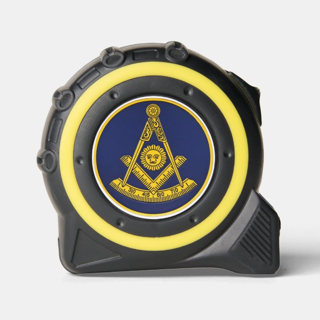Past Master Lodge Freemasonry Masonry Masonic Tape Measure (Front)