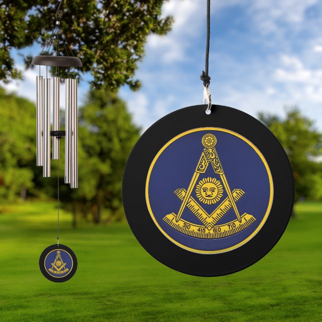 Past Master Mason Freemasonry Masonic Masonry Wind Chime (Outdoor)