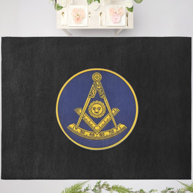 Past Master Masonic Freemasons Square Compass Outdoor Rug (Insitu (Wedding 2))