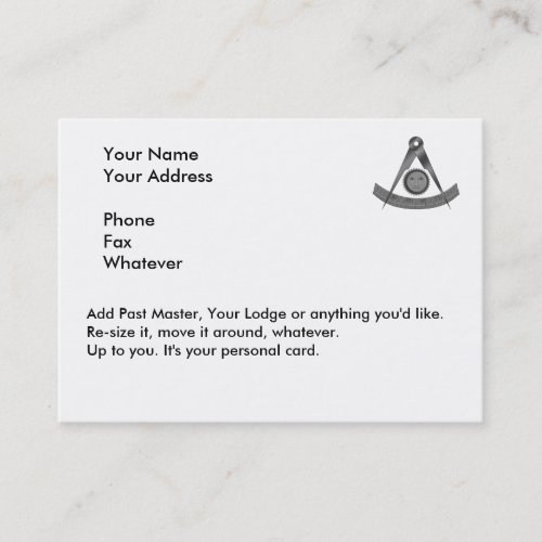 Past Masters Card Business Cards