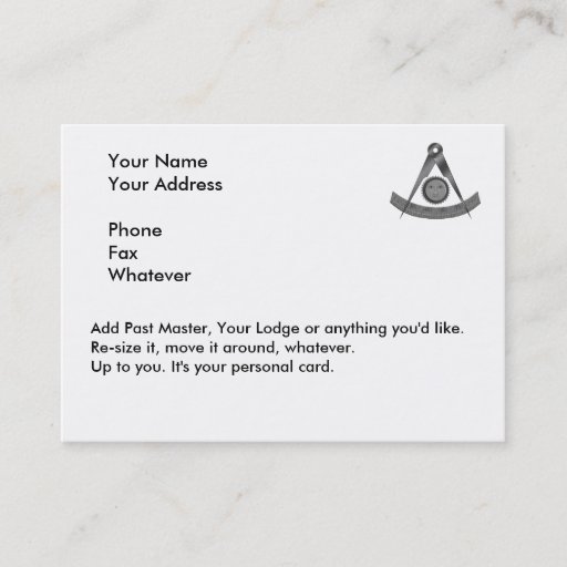 Customizable Past Masters Card Business Cards